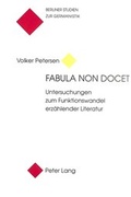 Cover: Fabula non docet - Peter Lang Verlag
