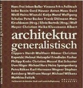 Cover: architektur generalistisch -f&uuml;r Prof. Alexander Eichenlaub - Kassel University Press