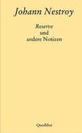 Cover: Reserve und andere Notizen - Lehner, Johann