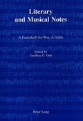 Cover: Literary and Musical Notes - Peter Lang Verlag