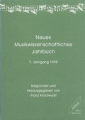 Cover: Neues musikwissenschaftliches Jahrbuch - Wi&szlig;ner-Verlag
