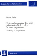 Bild: Untersuchungen zur Rezeption Johann Gottfried Herders in der Komparatistik - Peter Lang Verlag
