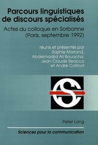 Abbildung von: Parcours linguistiques de discours spécialisés - Peter Lang Verlag