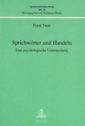 Cover: Sprichw&ouml;rter und Handeln - Peter Lang Verlag