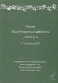 Cover: Neues musikwissenschaftliches Jahrbuch - Wi&szlig;ner-Verlag