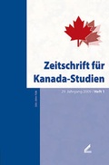 Cover: Zeitschrift f&uuml;r Kanada-Studien / Zeitschrift f&uuml;r Kanada-Studien - Wi&szlig;ner-Verlag