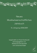 Cover: Neues Musikwissenschaftliches Jahrbuch - Wi&szlig;ner-Verlag