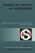Cover: Mod&egrave;les du discours en confrontation - Peter Lang Verlag