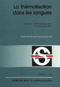 Cover: La th&eacute;matisation dans les langues - Peter Lang Verlag