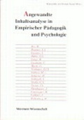 Cover: Angewandte Inhaltsanalyse in Empirischer P&auml;dagogik und Psychologie - Waxmann