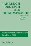 Cover: Jahrbuch Deutsch als Fremdsprache, Band 34 /2008 - Iudicium