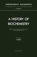 Cover: Selected Topics in the History of Biochemistry. Personal Recollections. Part III - Elsevier