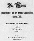 Cover: Die Frau - Fischer, Harald