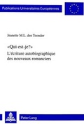 Cover: &laquo;Qui est-je?&raquo; - Peter Lang Verlag