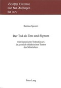 Cover: Der Tod als Text und Signum - Peter Lang Verlag