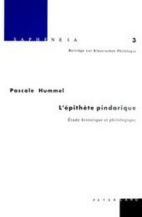 Abbildung von: L'épithète pindarique - Peter Lang Verlag