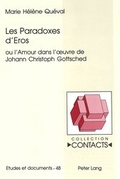 Cover: Les Paradoxes d'Eros - Peter Lang Verlag