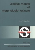 Bild: Lexique mental et morphologie lexicale - Peter Lang Verlag