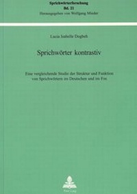 Abbildung von: Sprichwörter kontrastiv - Peter Lang Verlag
