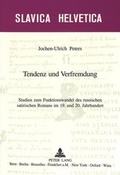 Cover: Tendenz und Verfremdung - Peter Lang Verlag