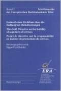 Cover: Der Entwurf einer EG-Richtlinie &uuml;ber die Haftung bei Dienstleistungen - Reguvis Fachmedien