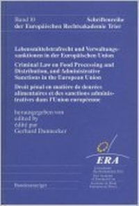Abbildung von: Lebensmittelstrafrecht und Verwaltungssanktionen in der Europäischen Union - Reguvis Fachmedien