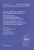 Cover: Rechtsfragen bei Versicherungsleistungen im Europ&auml;ischen Binnenmarkt - Reguvis Fachmedien