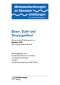 Bild: Mindestanforderungen an das Einleiten von Abwasser in Gewässer Anhang 24B "Eisen-, Stahl- und Tempergießerei" - Reguvis Fachmedien