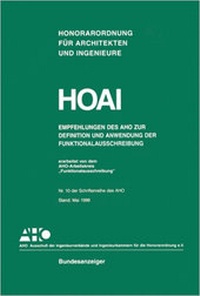 Abbildung von: HOAI - Empfehlungen des AHO zur Definition und Anwendung der Funktionalausschreibung - Reguvis Fachmedien
