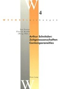 Cover: Arthur Schnitzler: Zeitgenossenschaften / Contemporaneities - Peter Lang Verlag