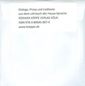 Cover: Dialoge, Prosa und Liedtexte aus dem Lehrbuch der Hausa-Sprache - K&ouml;ppe, R