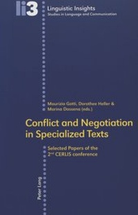 Abbildung von: Conflict and Negotiation in Specialized Texts - Peter Lang Verlag