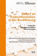 Cover: Bedarf an Krebsinformation in der Bev&ouml;lkerung - Akademische Verlagsgesellschaft AKA