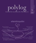 Cover: Erkenntnisquellen - Wiener Gesellschaft f. interkulturelle Philosophie