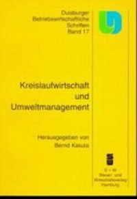 Abbildung von: Kreislaufwirtschaft und Umweltmanagement - Erich Schmidt Verlag