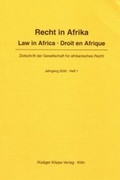 Cover: Recht in Afrika. Law in Africa. Droit en Afrique. Zeitschrift der... / Recht in Afrika. Law in Africa. Droit en Afrique. Zeitschrift der... - K&ouml;ppe, R