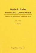 Cover: Recht in Afrika. Law in Africa. Droit en Afrique. Zeitschrift der... / Recht in Afrika. Law in Africa. Droit en Afrique. Zeitschrift der... - K&ouml;ppe, R