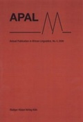 Cover: APAL Annual Publication in African Linguistics - K&ouml;ppe, R