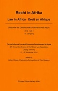 Cover: Formal / Informal Law and Economic Development in Africa - K&ouml;ppe, R