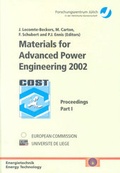 Cover: Materials for Advanced Power Engineering 2002 - Verlag des Forschungszentrums J&uuml;lich