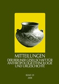Cover: Mitteilungen der Berliner Gesellschaft f&uuml;r Anthropologie, Ethnologie und Urgeschichte - VML Vlg Marie Leidorf
