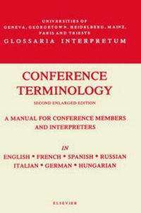 Enlarge image Cover: Conference Terminology - Elsevier