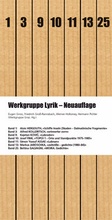 Cover: Werkgruppe Lyrik - Neuauflage - edition keiper