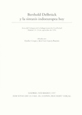 Cover: Berthold Delbr&uuml;ck y la sintaxis indoeuropea hoy - Reichert Verlag