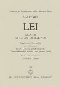 Abbildung von: Lessico Etimologico Italiano LEI / Lessico Etimologico Italiano - Reichert, L