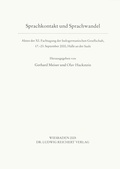 Cover: Sprachkontakt und Sprachwandel - Reichert Verlag