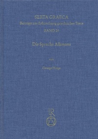 Enlarge image Cover: Die Sprache Alkmans - Reichert Verlag