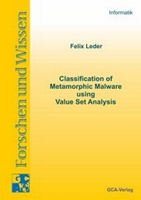 Enlarge image Cover: Classification of Metamorphic Malware using Value Set Analysis - GCA