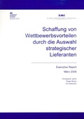 Cover: Schaffung von Wettbewerbsvorteilen durch die Auswahl strategischer Lieferanten. - Verlag Wissenschaft & Praxis