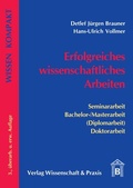 Cover: Erfolgreiches wissenschaftliches Arbeiten. - Verlag Wissenschaft & Praxis